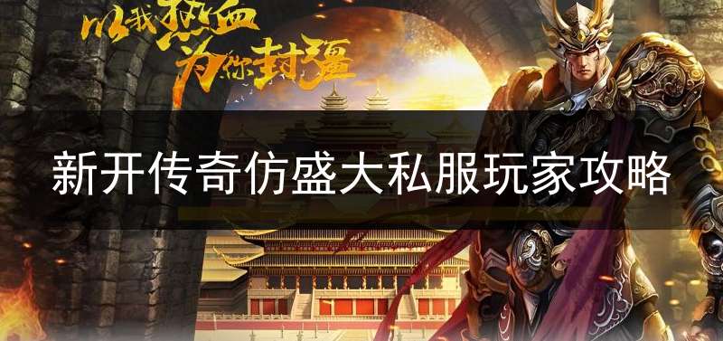新开传奇仿盛大私服玩家攻略