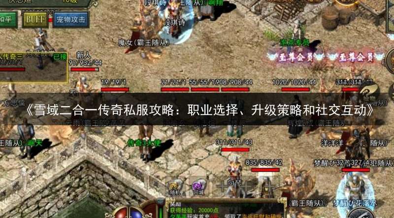 《雪域二合一传奇私服攻略：职业选择、升级策略和社交互动》